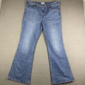 Lucky Brand High Rise Waist Stevie Flare Leg Stretch‎ Blue Jeans Women's 36x32*